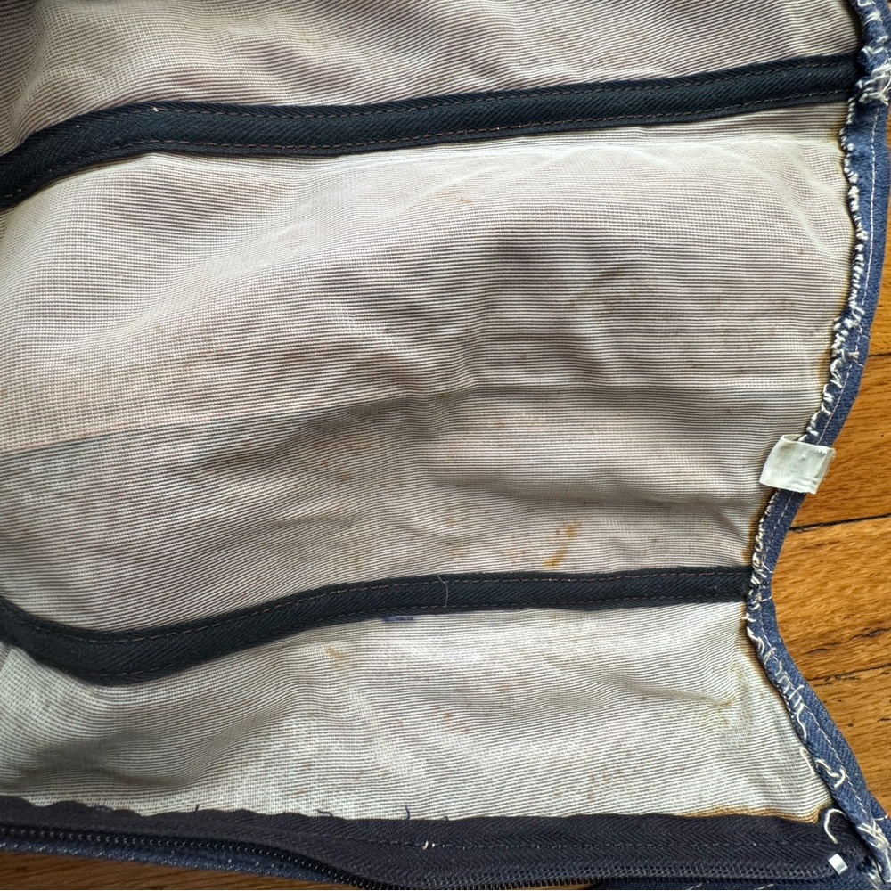 Vintage 1969 Platform Denim Knee-High Boots from London size 8 1/2 - Picture 8 of 12